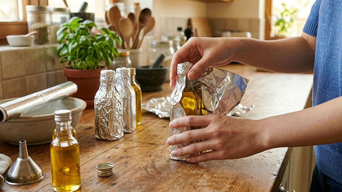 들기름 호일로 감싸기