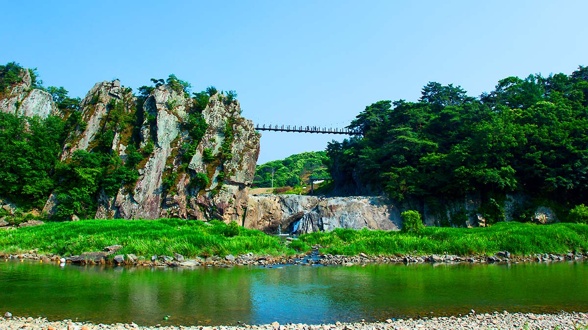 수주팔봉 전경