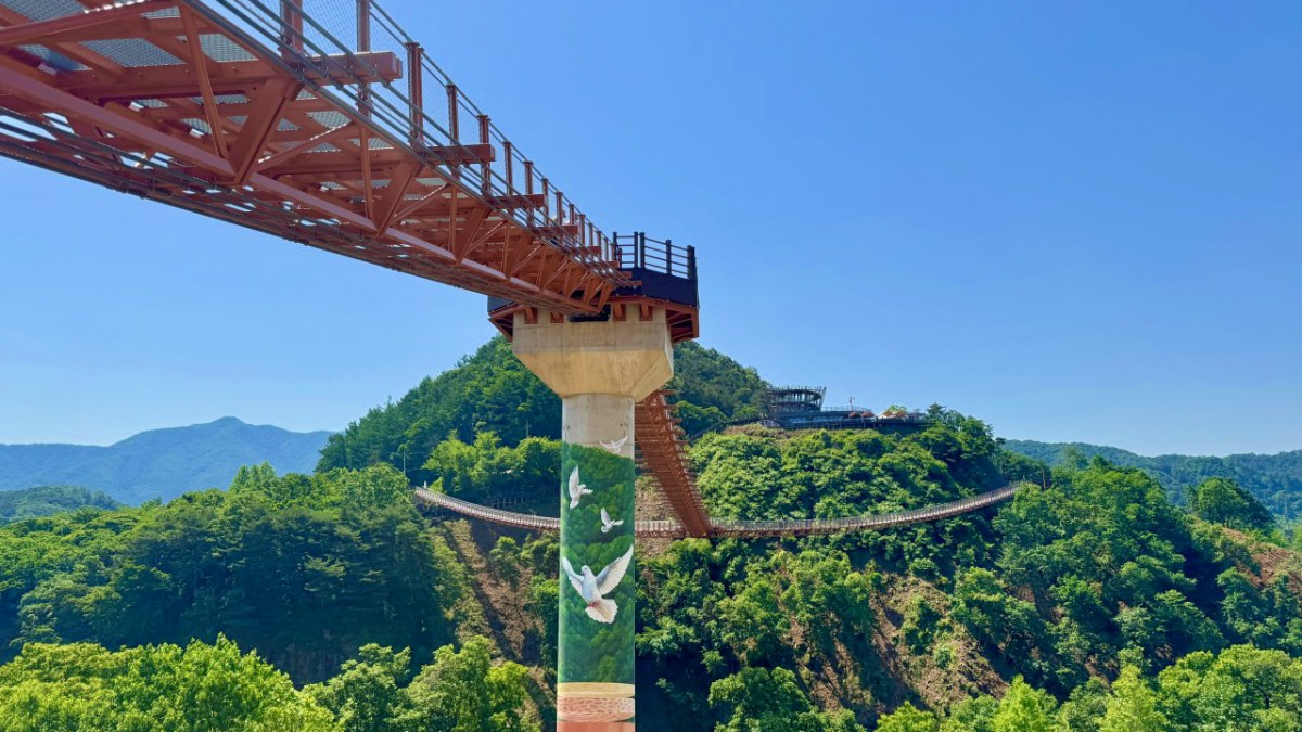 y자형 출렁다리 풍경