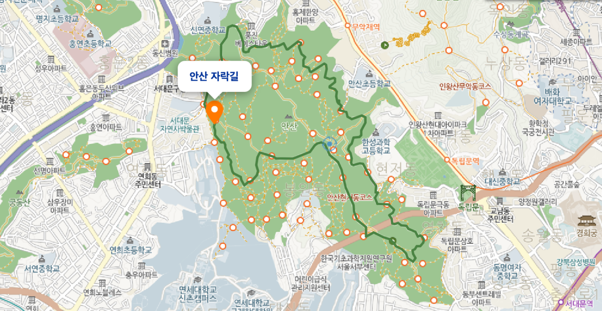 안산자락길 코스