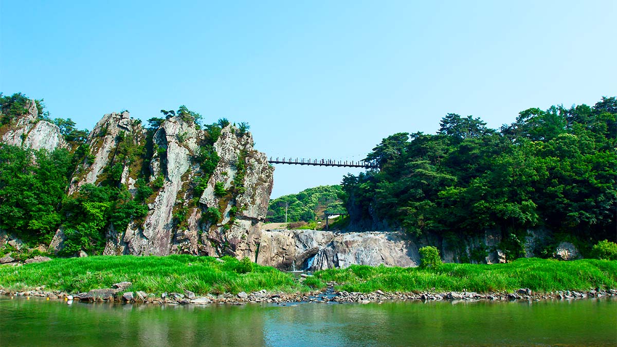 수주팔경 출렁다리 전경