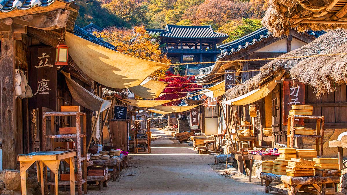 저잣거리 세트장 풍경