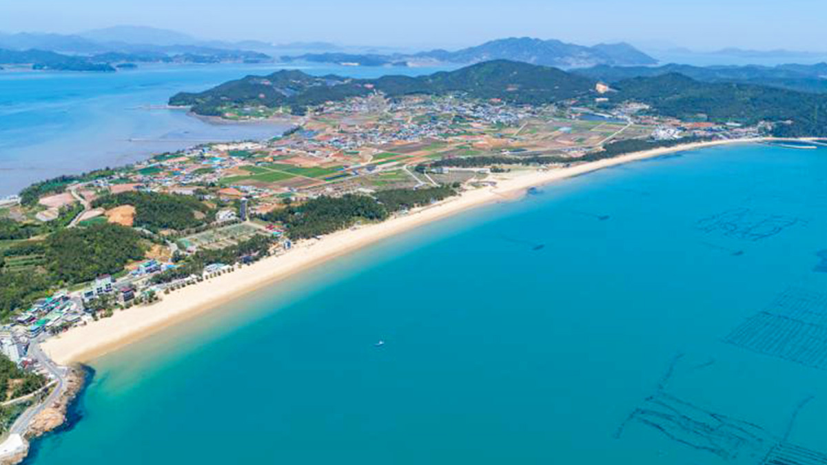 신지명사십리해수욕장 전경