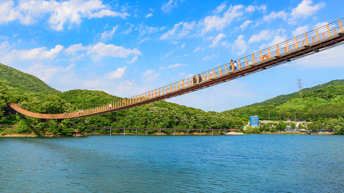 마장호수 출렁다리 절경