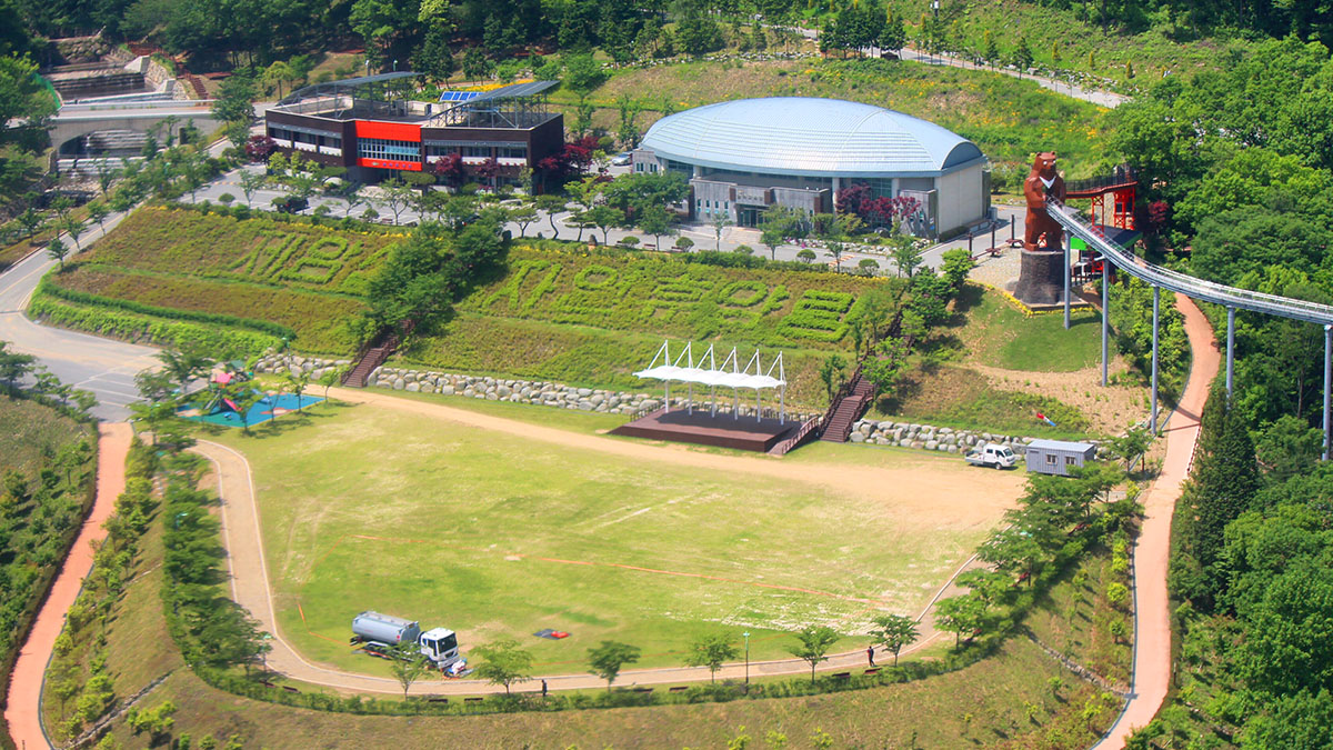 제암산자연휴양림 드론샷