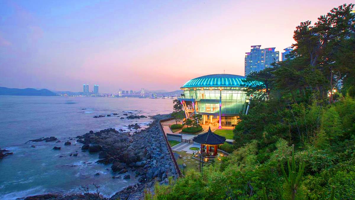 동백섬 야간 풍경