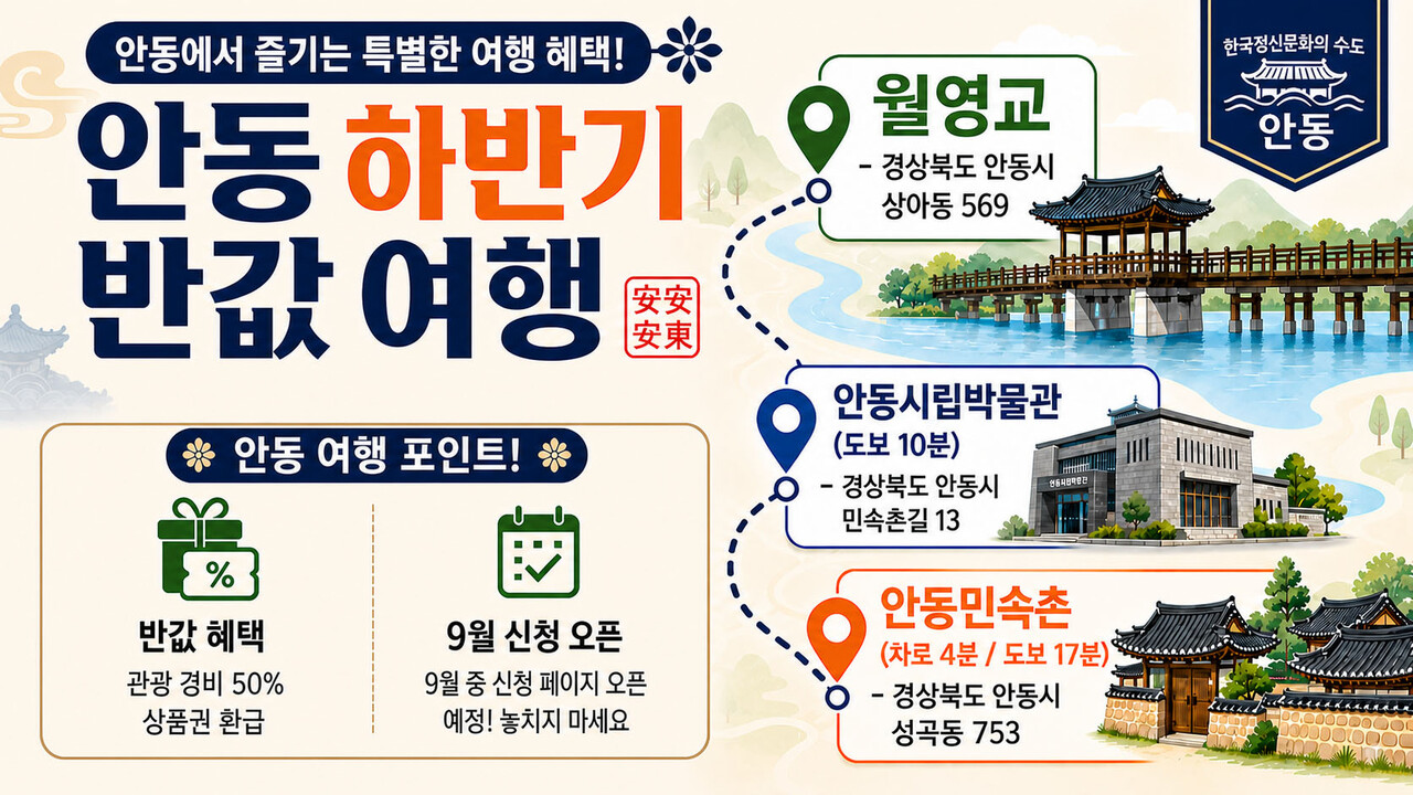 안동 반값여행 및 연계 관광지
