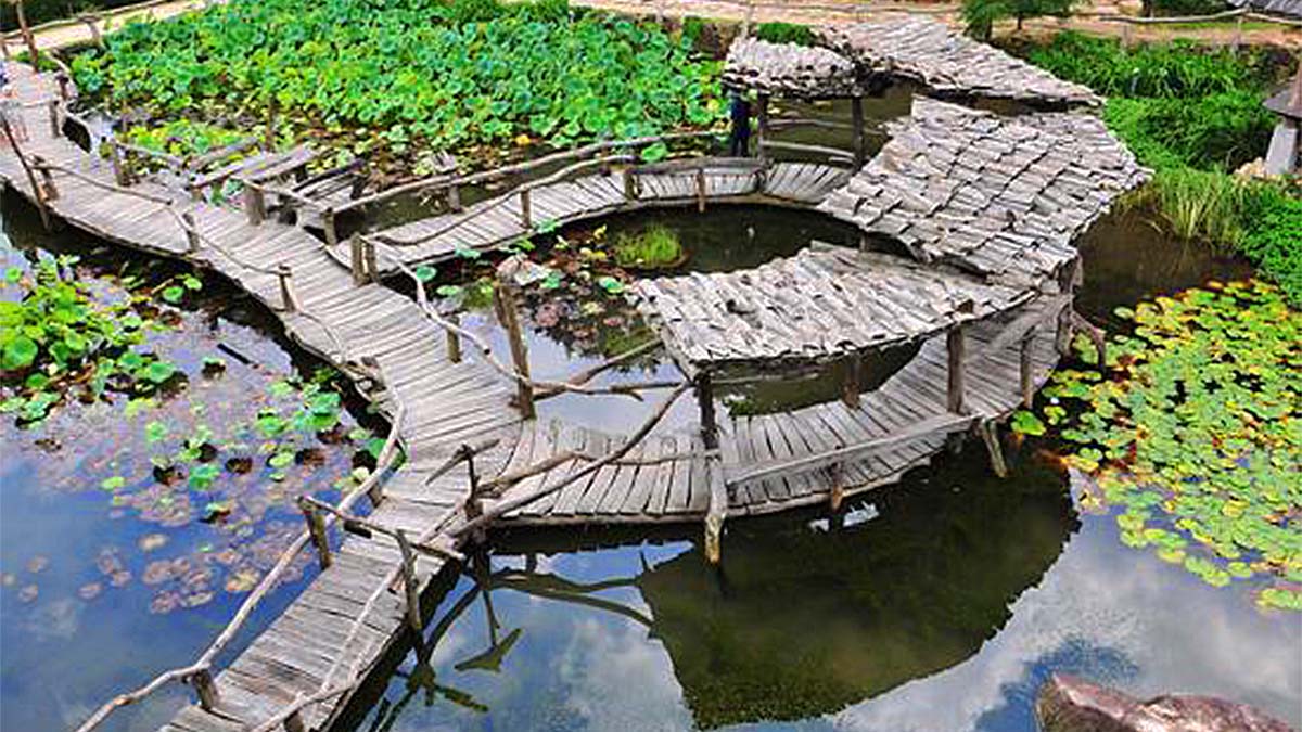 산청 수선사 연못 경관