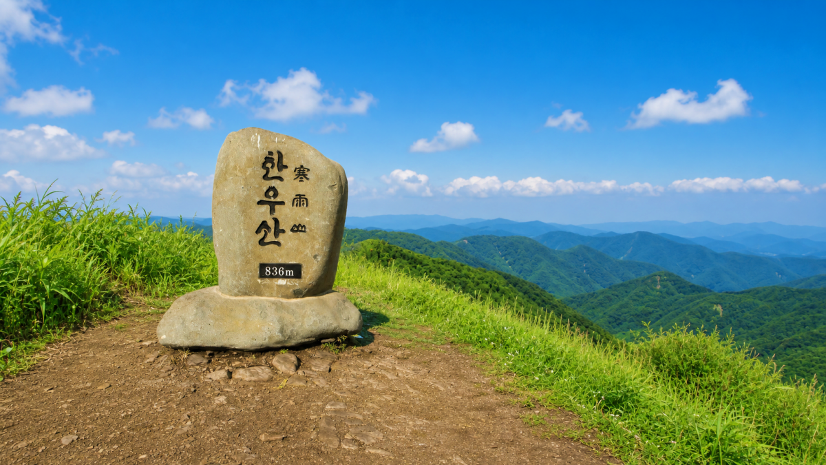 한우산 정상 / 사진=한국관광공사 김지호, AI