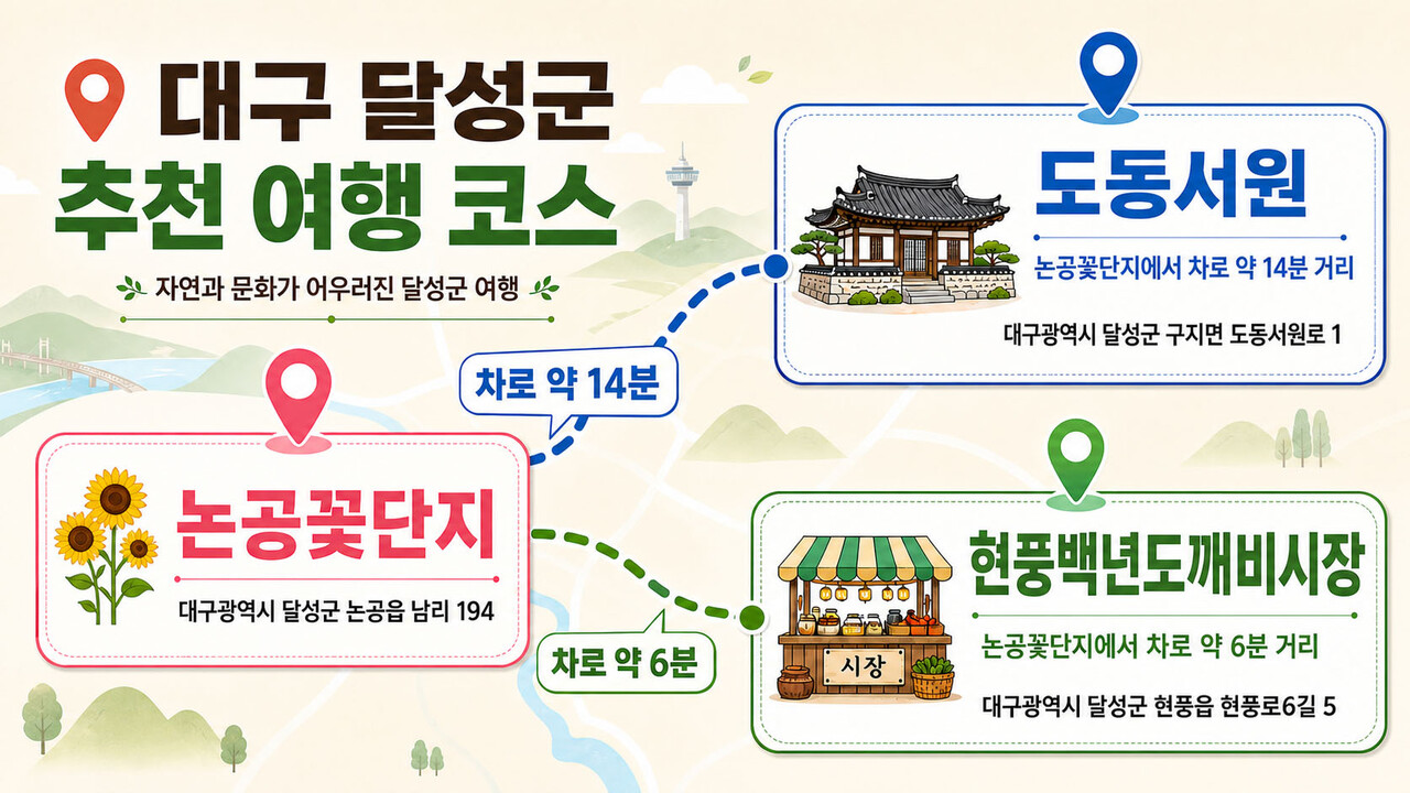 논공꽃단지 연계 관광지 / 사진=아던트뉴스