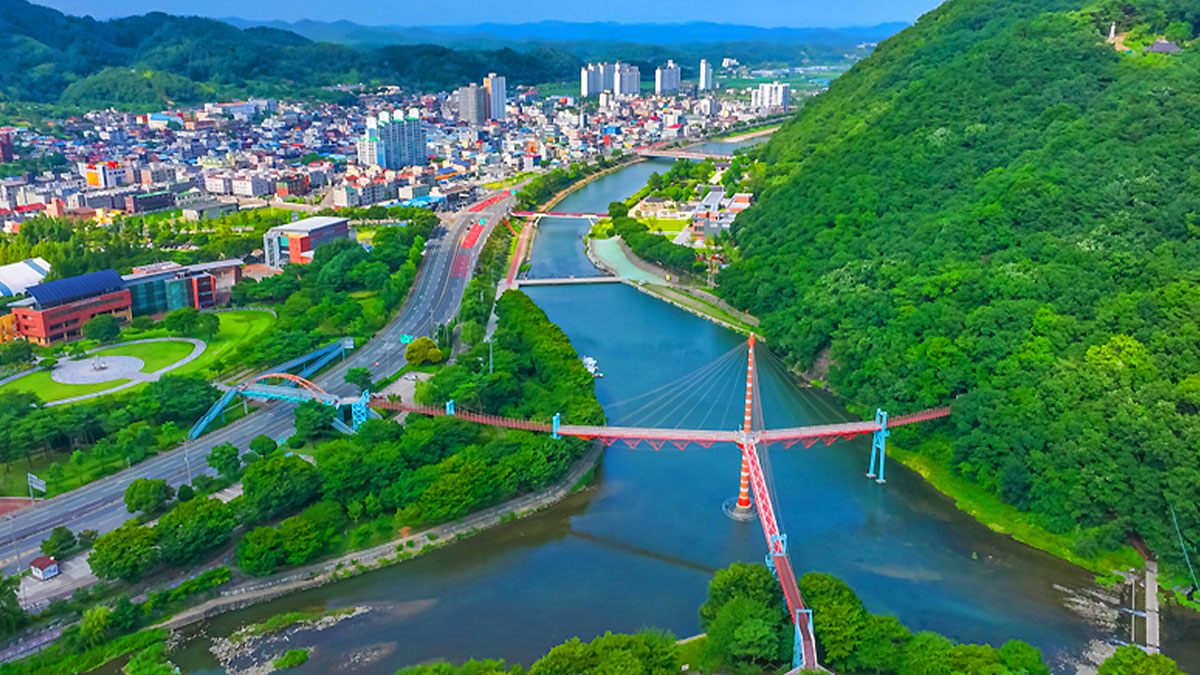 의령구름다리 전경