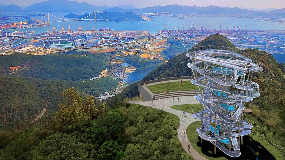 구봉산 파노라마워크 항공뷰 / 사진=광양문화관광