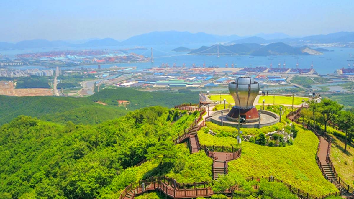 구봉산 전망대 항공뷰